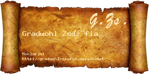 Gradwohl Zsófia névjegykártya