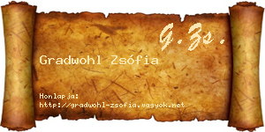 Gradwohl Zsófia névjegykártya